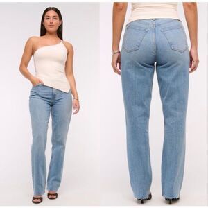 Abercrombie The ‘90s Straight Ultra High Rise Jeans, Curve Love, 26 / 2